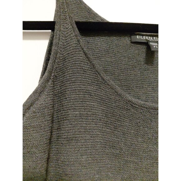 Eileen Fisher Knit Tank Top 100% Wool Gray Petite Small - Picture 3 of 6